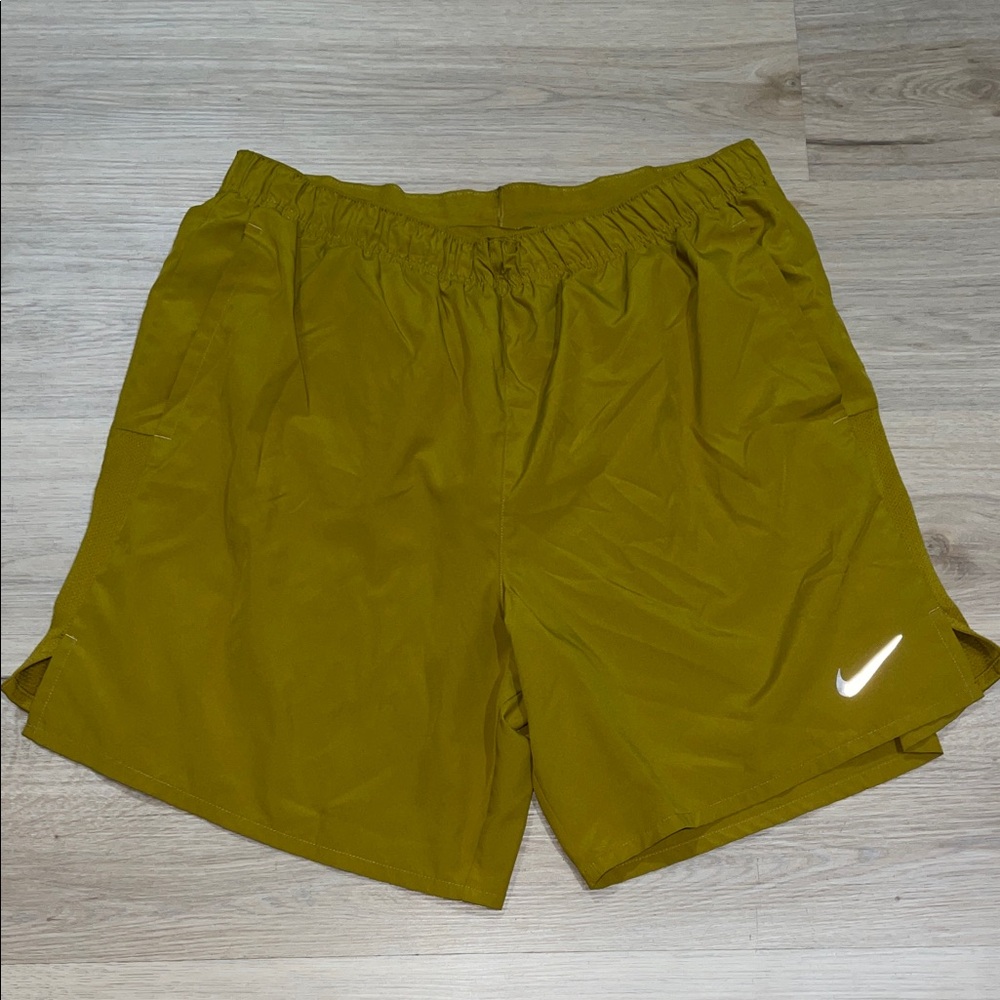 Nike Men's Mustard Yellow Athletic Shorts